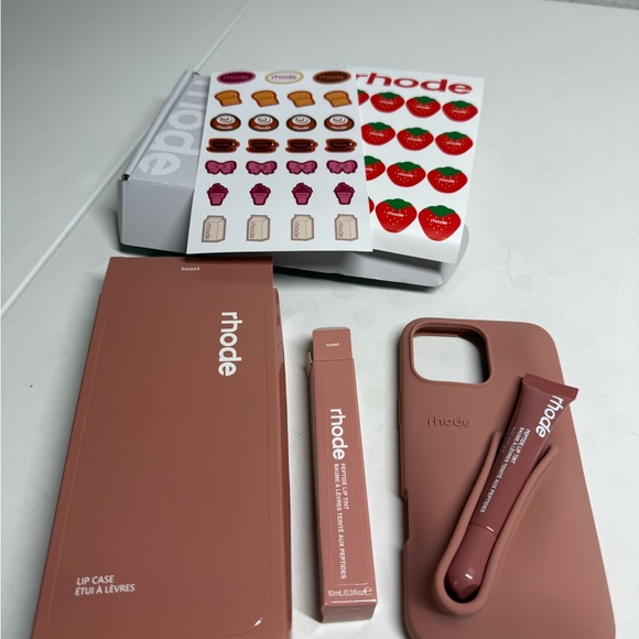 RHODE Other - NIB RHODE Set iPhone 16 Pro Max Stickers Lip Gloss Toast